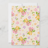 Boho Wildflower Baby Meisje Douche Uitnodiging (Achterkant)