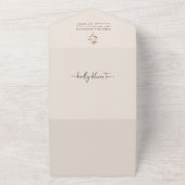 Boho Wildflower Baby shower All in One Invite All In One Uitnodiging (Buitenkant)