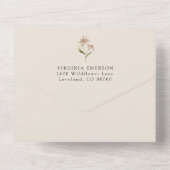 Boho Wildflower Baby shower All in One Invite All In One Uitnodiging (Achterkant)