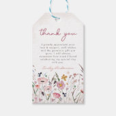 Boho Wildflower Baby shower Cadeaulabel (Voorkant)