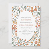 Boho Wildflower Baby shower Kaart (Voorkant)