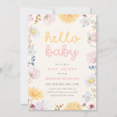 Boho Wildflower Baby shower Kaart (Voorkant)