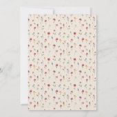 Boho Wildflower Baby shower Kaart (Achterkant)
