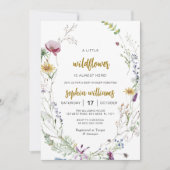 Boho Wildflower Baby shower Kaart (Voorkant)