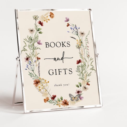 Boho Wildflower Baby shower Poster