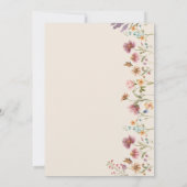 Boho Wildflower Baby shower Save The Date (Achterkant)