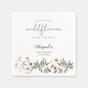 Boho Wildflower Baby shower Servet