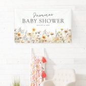 Boho Wildflower Baby Shower Spandoek (Insitu)