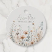 Boho Wildflower Bedankjes Labels (Voorkant)