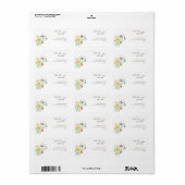 Boho Wildflower Beige Wedding RSVP Return Address Etiket (Full Sheet)