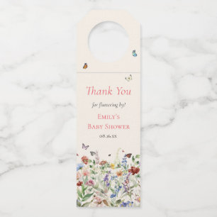 Boho Wildflower Bloemen Baby shower Flessenhanger