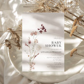 Boho Wildflower Bloemen Baby shower Kaart