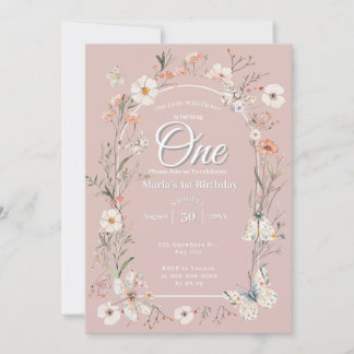Boho Wildflower Bloemen Baby Verjaardag Kaart