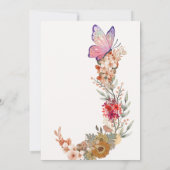 Boho Wildflower Bloemen Bruiloft Uitnodiging (Achterkant)