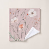 Boho Wildflower Bloemenvlinder Bad Handdoek (Wasdoekje)