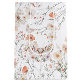 Boho Wildflower Bloemenvlinder Medium Cadeauzakje (Achterkant)