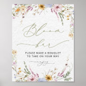 Boho Wildflower Bloom | Flower Bar-Poster Poster (Voorkant)