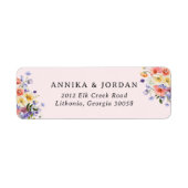 Boho Wildflower | Botanisch retouradres Etiket (Voorkant)