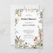 Boho Wildflower Bridal Shower minimal Kaart (Voorkant)