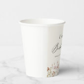 Boho Wildflower Bruidsfeest Garden Scriptuur Papieren Bekers (Rechts)