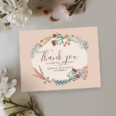 Boho Wildflower bruiloft dank u Briefkaart