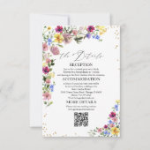 Boho Wildflower bruiloft Details Behuizing Kaarten (Voorkant)