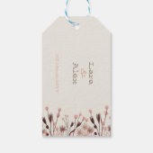 Boho Wildflower bruiloft gunst labels Cadeaulabel (Achterkant)