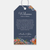 Boho Wildflower Bruiloft Welkom Gift Bag Basket Cadeaulabel (Voorkant)