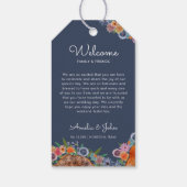 Boho Wildflower Bruiloft Welkom Gift Bag Basket Cadeaulabel (Achterkant)