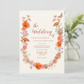 Boho Wildflower Butterfly Aardse Tonen Kaart (Staand voorkant)