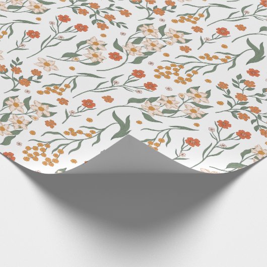 Boho Wildflower Cadeaupapier (Hoek)