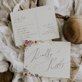 Boho Wildflower | Carte de réponse de choix de men