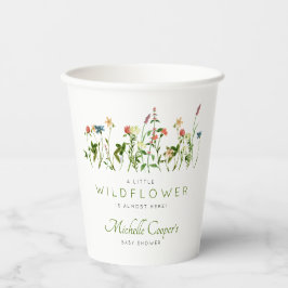 Boho Wildflower Cute Baby shower Napkins Papieren Bekers