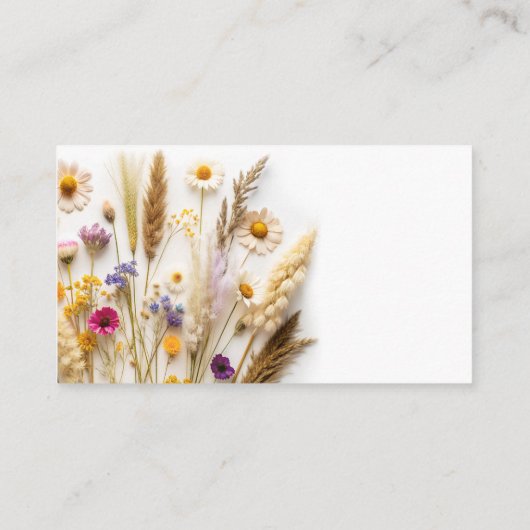 Boho Wildflower Datum Nacht Ideeën Informatiekaartje (Achterkant)