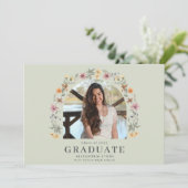 Boho Wildflower Digital High School Afstuderen (Staand voorkant)