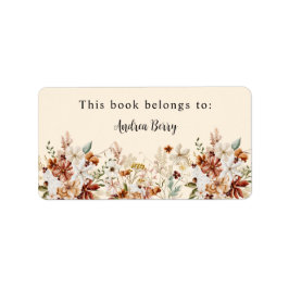Boho Wildflower Dit boek behoort tot Etiket