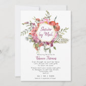 boho wildflower douche per post vrijgezellenfeest kaart (Voorkant)