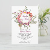 boho wildflower douche per post vrijgezellenfeest kaart (Staand voorkant)