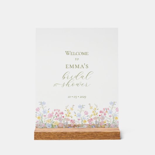 Boho Wildflower Élégant Baby Shower de Mariage  (Recto)