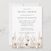 Boho Wildflower Elegante Bruidsdouche Uitnodiging (Voorkant)