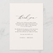 Boho Wildflower Elegante herfst bruiloft menu's (Achterkant)