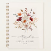 Boho Wildflower Elegante herfst bruiloft Planner (Voorkant)