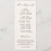 Boho Wildflower Elegante herfst bruiloft Programma (Achterkant)