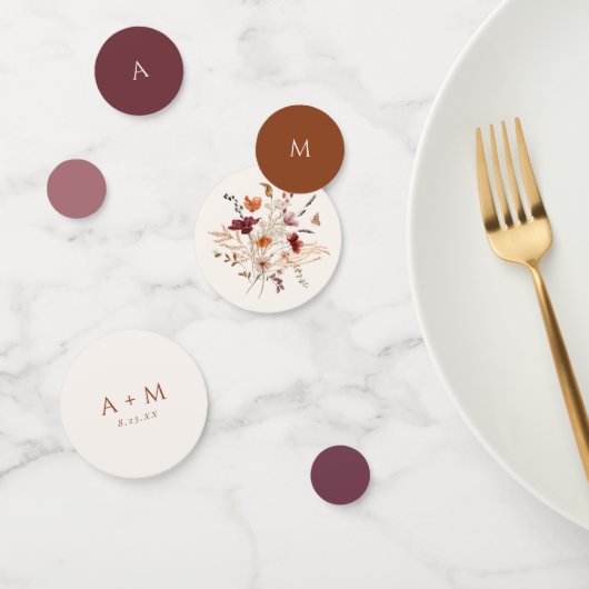 Boho WIldflower Elegante Trouwtafel Confetti (Groep)