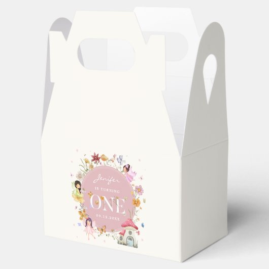 Boho Wildflower Fairy 1e verjaardag partij Bedankdoosjes (Geopend)