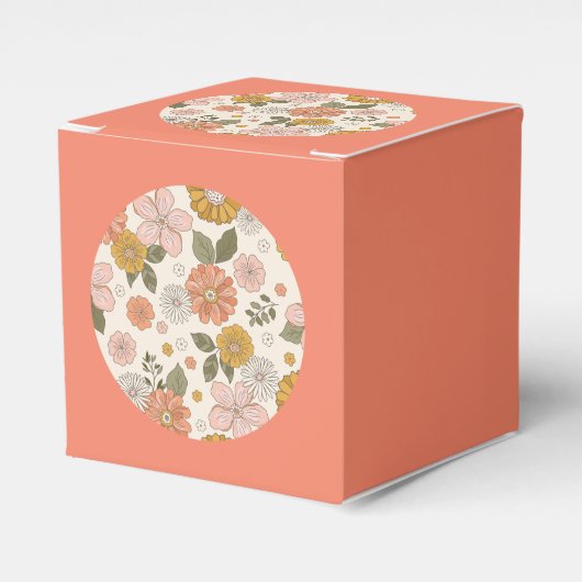 Boho Wildflower Favor Box Bedankdoosjes (Voorkant Zijde)