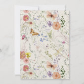 Boho Wildflower Floral Lijst 30e verjaardag Kaart (Achterkant)
