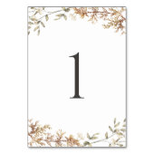 Boho Wildflower Foliage Wedding Kaart (Achterkant)