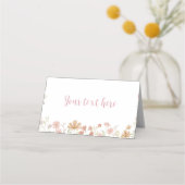 Boho Wildflower Food Tent Place Card (Voorkant)