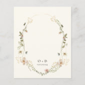 Boho Wildflower Garden bruiloft uitnodiging (Achterkant)